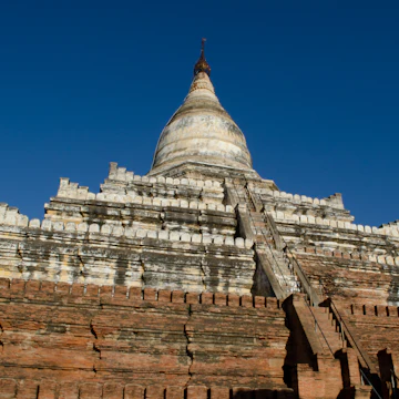 Shwesandaw Pagoda with unique five tier basement in Bagan, Myanmar.