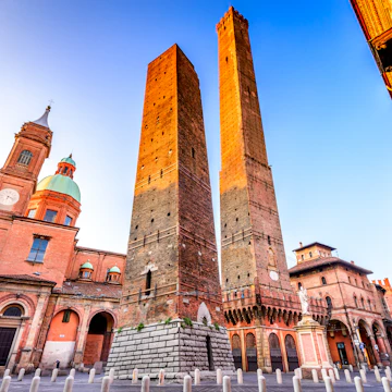 Bologna, Italy - Two Towers (Due Torri), Asinelli and Garisenda, symbols of medieval Bologna towers.
814346692