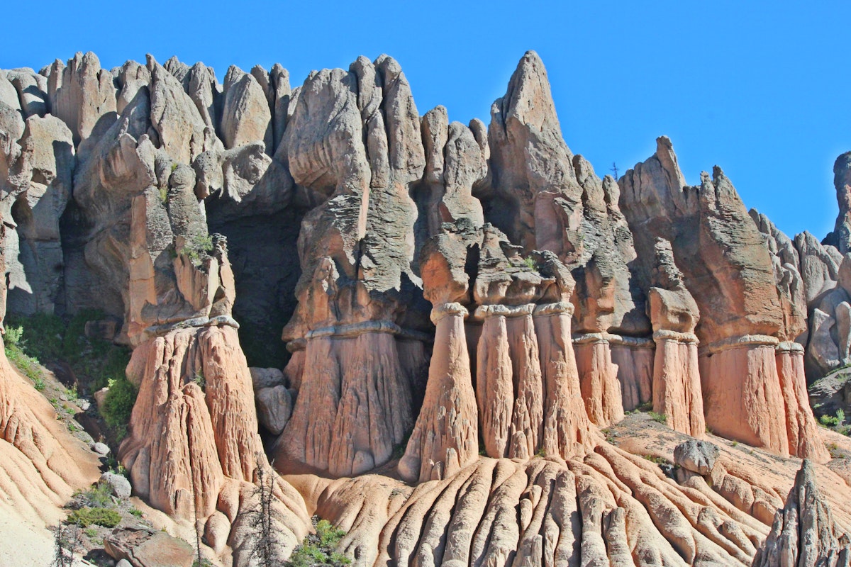 Unusual rock formations at Wheeler Geologic Area in Colorado.