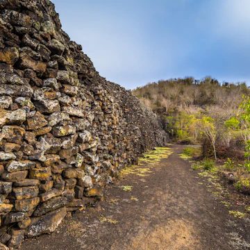 Wall of Tears on Isabela Island, Galapagos Islands, Ecuador.