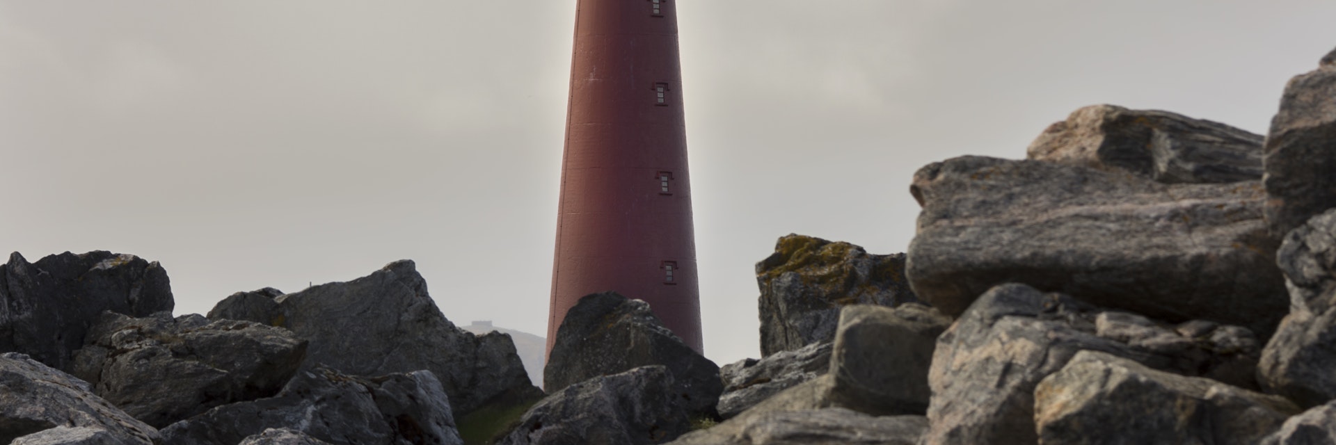 Red lighthouse in Andenes.
