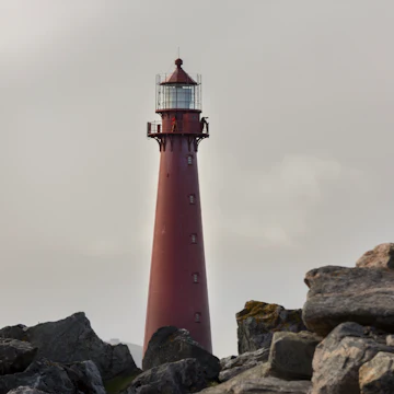 Red lighthouse in Andenes.