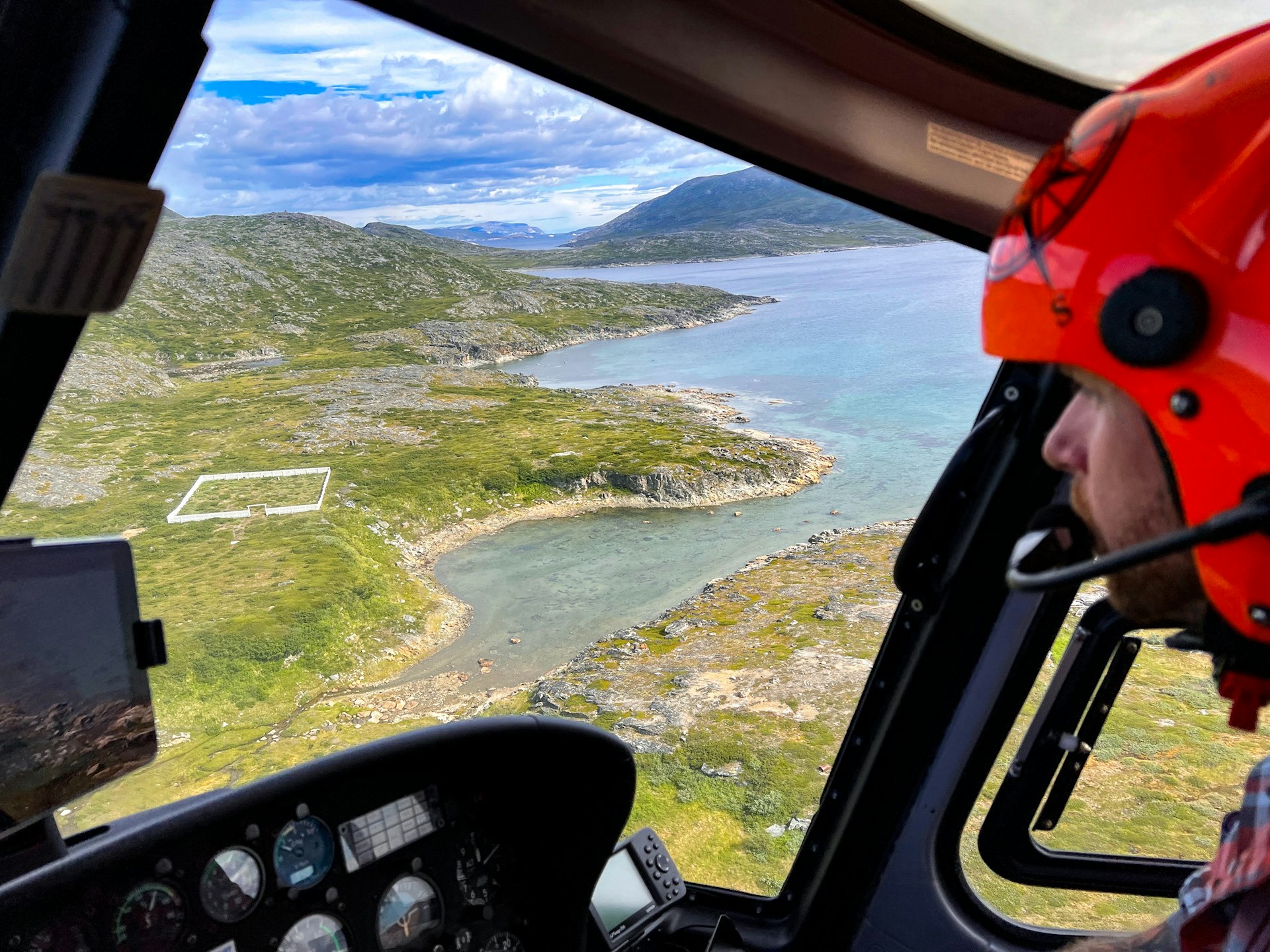 View from a helicopter