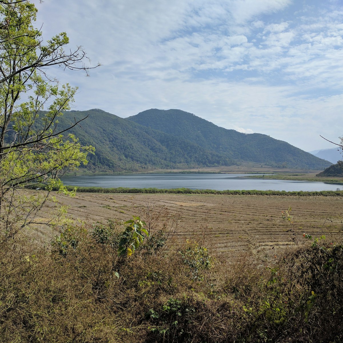 The heart shaped lake of Rih Dil at Rikhawdar, Myanmar.