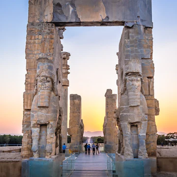 Persepolis, Iran - October 22, 2016: Sculptures of gate of All Nations in ruins of Persepolis ancient city in Fars Province; Shutterstock ID 1527829604; purchase_order: 65050; job: ; client: ; other:
1527829604