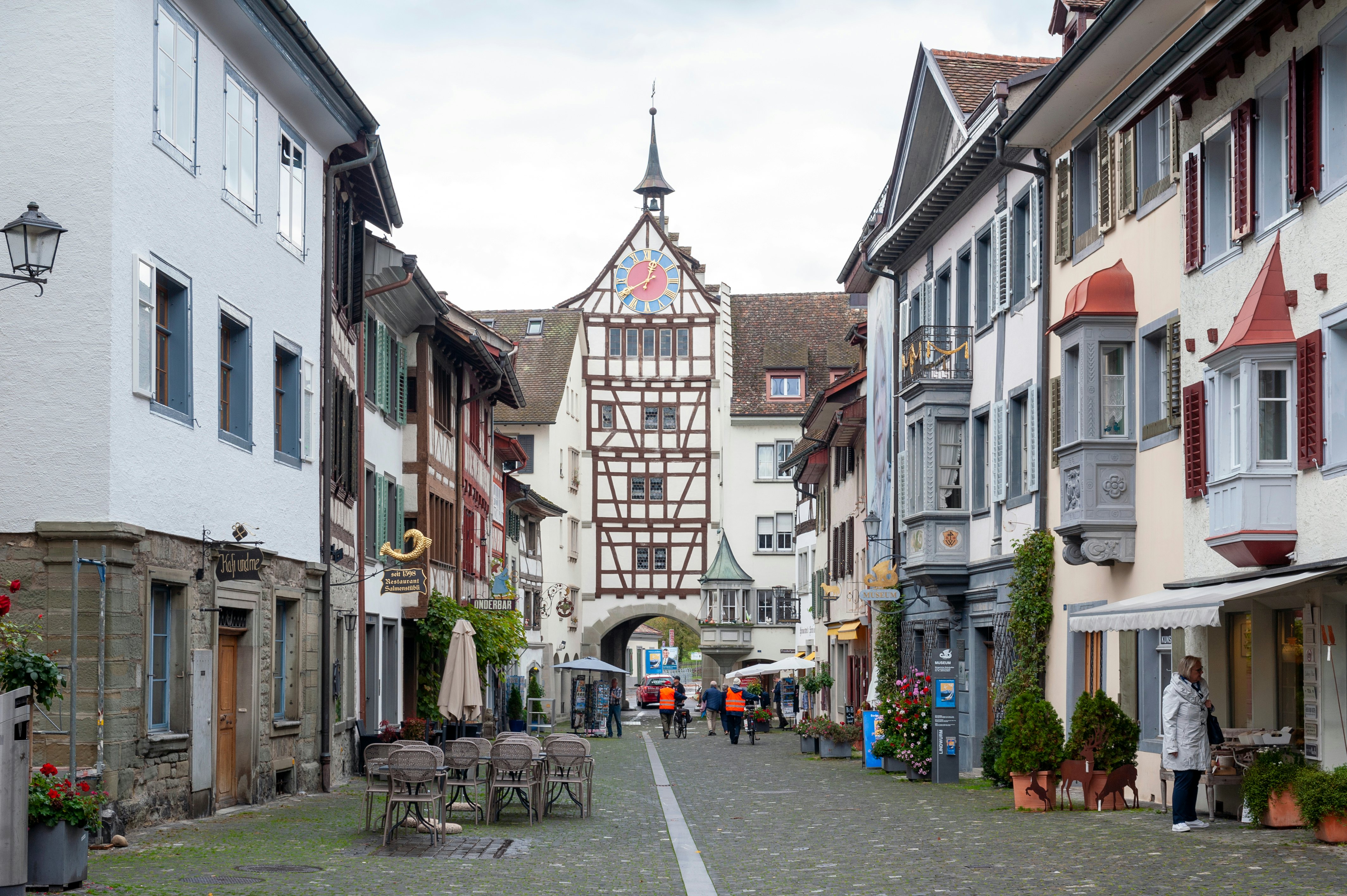 Stein Am Rhein, Switzerland - October 2019: Preserved historic buildings at Rathausplatz, a town square in old small city of Stein Am Rhein, Switzerland.; Shutterstock ID 1551347360; purchase_order: 65050; job: ; client: ; other:
1551347360