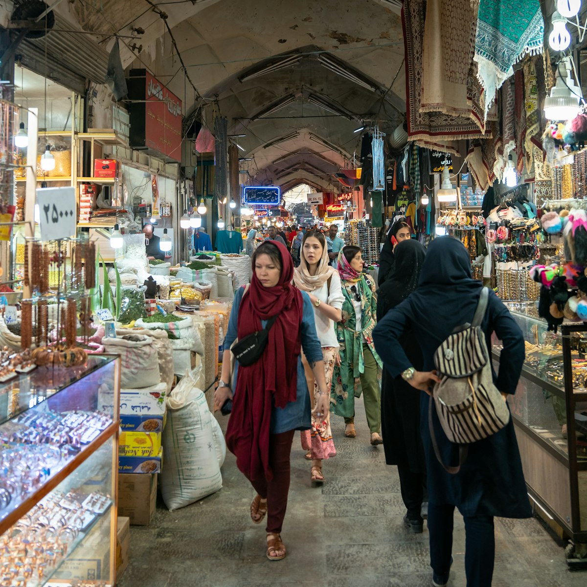 Isfahan, Iran - May 2019: Grand bazaar of Isfahan, also known as Bazar Bozorg with tourists and local people shopping, historical market; Shutterstock ID 1670251840; purchase_order: 65050; job: ; client: ; other:
1670251840