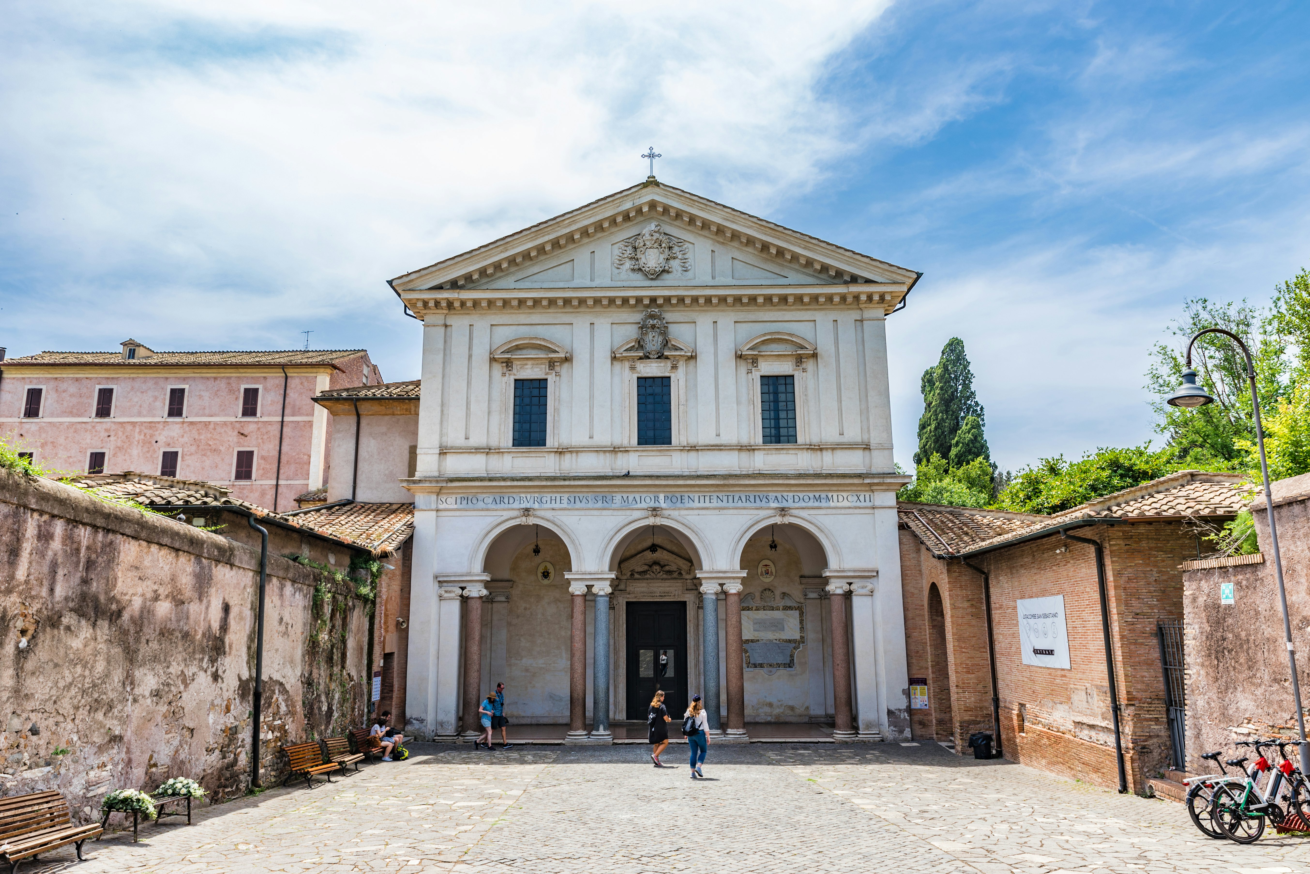 ROME, ITALY - JUNE 15, 2019:  The San Sebastiano fuori le mura (Saint Sebastian outside the walls) is a basilica in Rome, central Italy.; Shutterstock ID 1689007471; purchase_order: 65050; job: poi; client: ; other:
1689007471