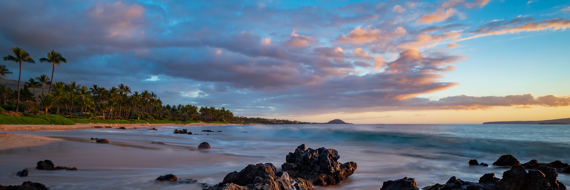 Keawakapu Beach on Maui at sunset with lava rocks in foreground.
1732402321
bay, beach, bird, body of water, cloud, clouds, coast, dawn, dramatic, dusk, evening, hawaii, island, keawakapu beach, landscape, lava rocks, maui, nature, ocean, outdoor, outdoors, promontory, river, rock, rocks, sand, sea, shore, sky, sunrise, sunset, travel, united states, vacation, water