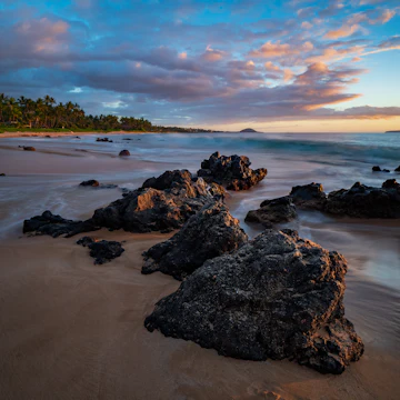 Keawakapu Beach on Maui at sunset with lava rocks in foreground.
1732402321
bay, beach, bird, body of water, cloud, clouds, coast, dawn, dramatic, dusk, evening, hawaii, island, keawakapu beach, landscape, lava rocks, maui, nature, ocean, outdoor, outdoors, promontory, river, rock, rocks, sand, sea, shore, sky, sunrise, sunset, travel, united states, vacation, water