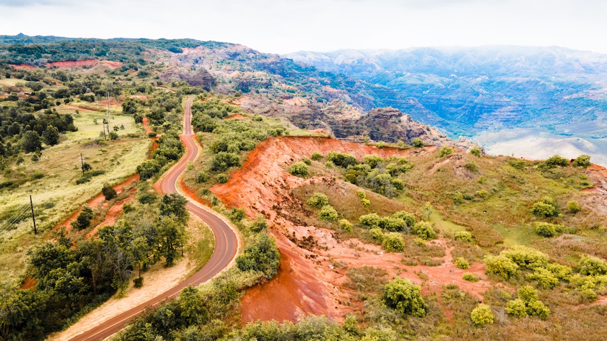 drive up to the Jagged peaks in the valley of waimea canyon; Shutterstock ID 1789907294; purchase_order: 65050; job: ; client: ; other:
1789907294