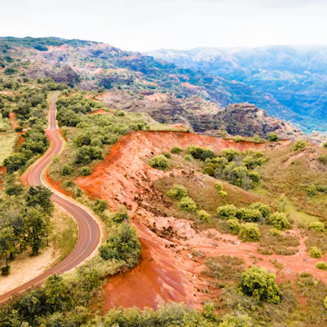 drive up to the Jagged peaks in the valley of waimea canyon; Shutterstock ID 1789907294; purchase_order: 65050; job: ; client: ; other:
1789907294