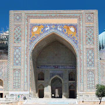 View of Sher Dor Medressa - Registan - Samarkand - Uzbekistan; Shutterstock ID 189546986; purchase_order: 65050; job: ; client: ; other:
189546986