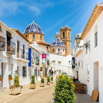 Street of Altea old town.