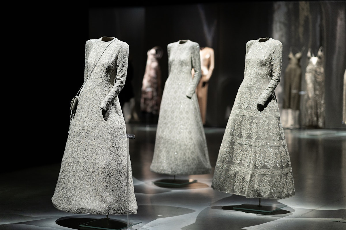 Italy, Milan - 04 December, 2022: Permanent exhibition space with luxury dresses and costumes. Armani Silos, the fashion art space in Milan dedicated to the Armani style. Armani dresses.; Shutterstock ID 2244482255; purchase_order: 65050; job: poi; client: ; other:
2244482255
