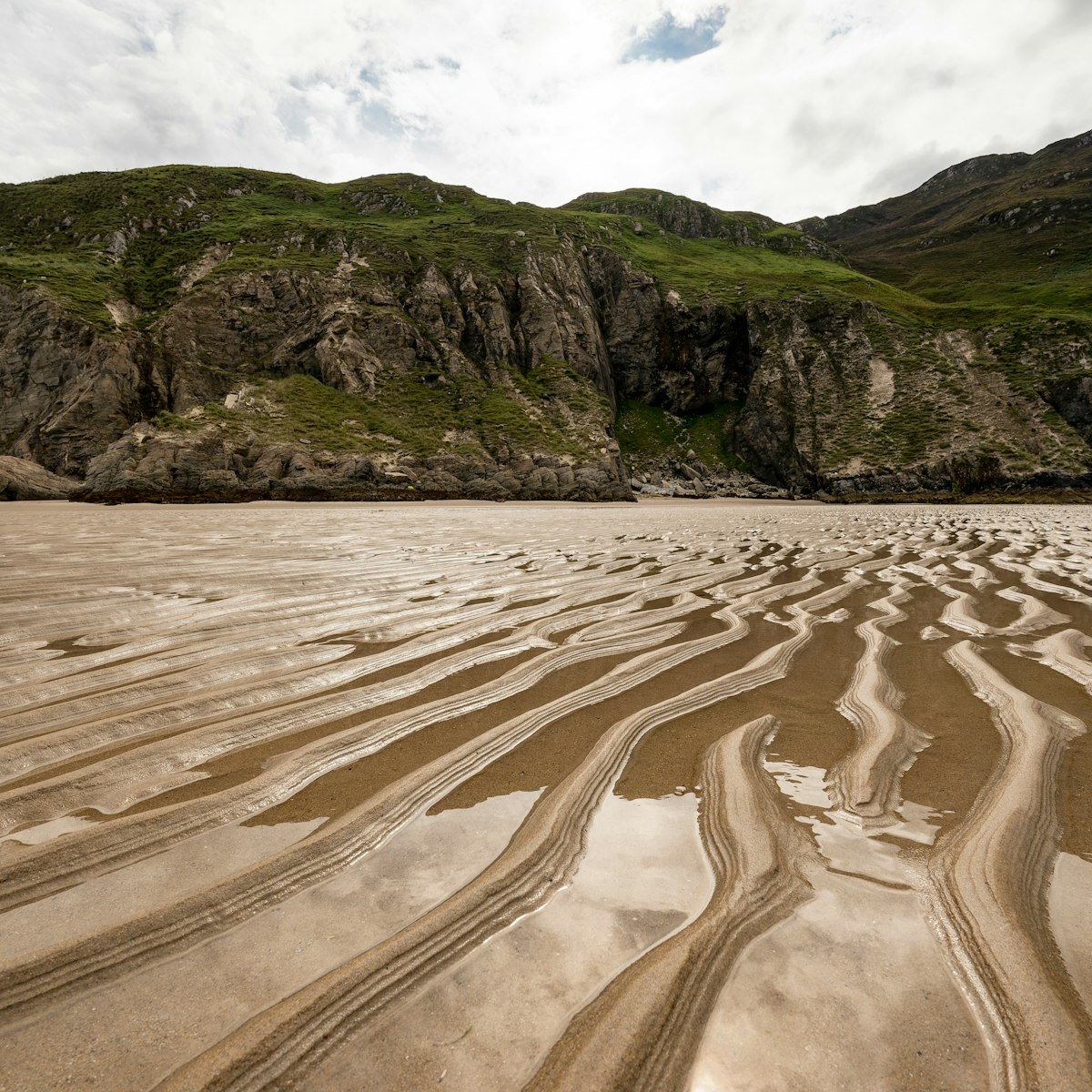 Close-up of the wavy sand at Maghera beach at ebb tide, County Donegal, Ireland; Shutterstock ID 2286569939; purchase_order: 65050; job: ; client: ; other:
2286569939