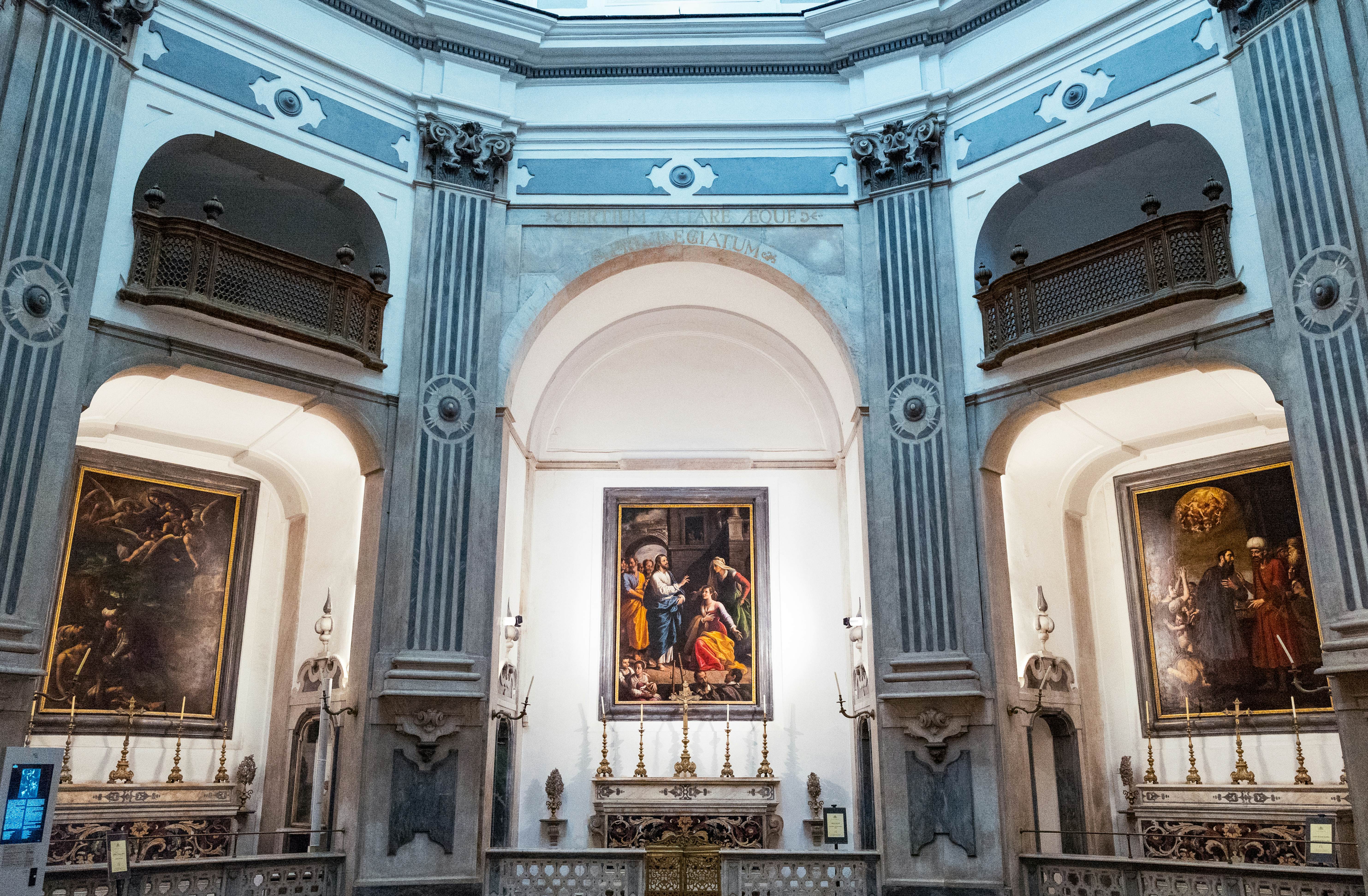 Naples, Italy - August 4, 2015:  The octagonal baroque  Pio Monte Della Misericordia church; Shutterstock ID 591080708; purchase_order: 65050; job: poi; client: ; other:
591080708