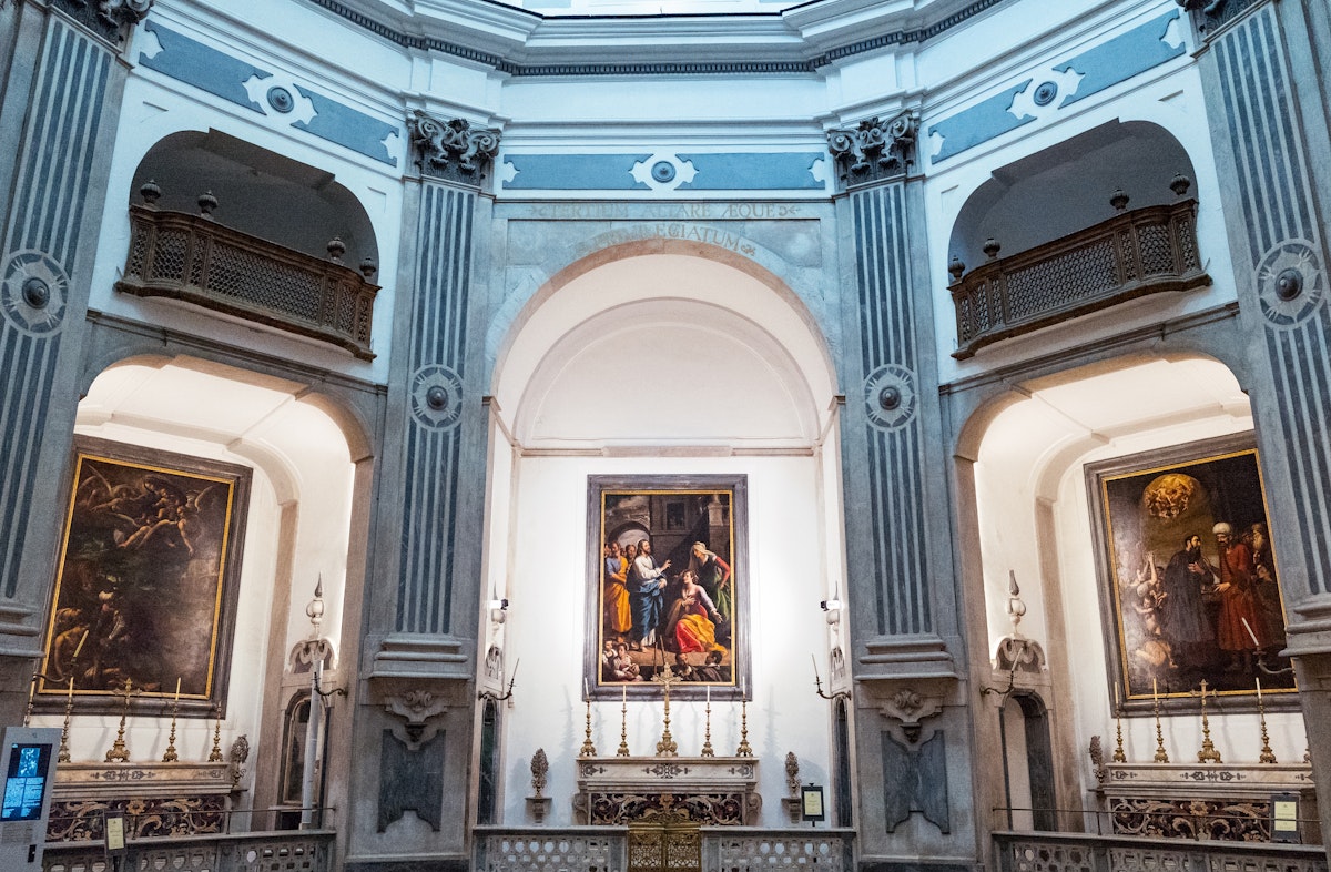 Naples, Italy - August 4, 2015:  The octagonal baroque  Pio Monte Della Misericordia church; Shutterstock ID 591080708; purchase_order: 65050; job: poi; client: ; other:
591080708