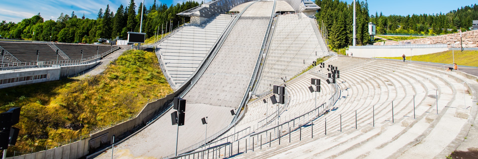 Holmenkollbakken Ski Jump located in Oslo, Norway.