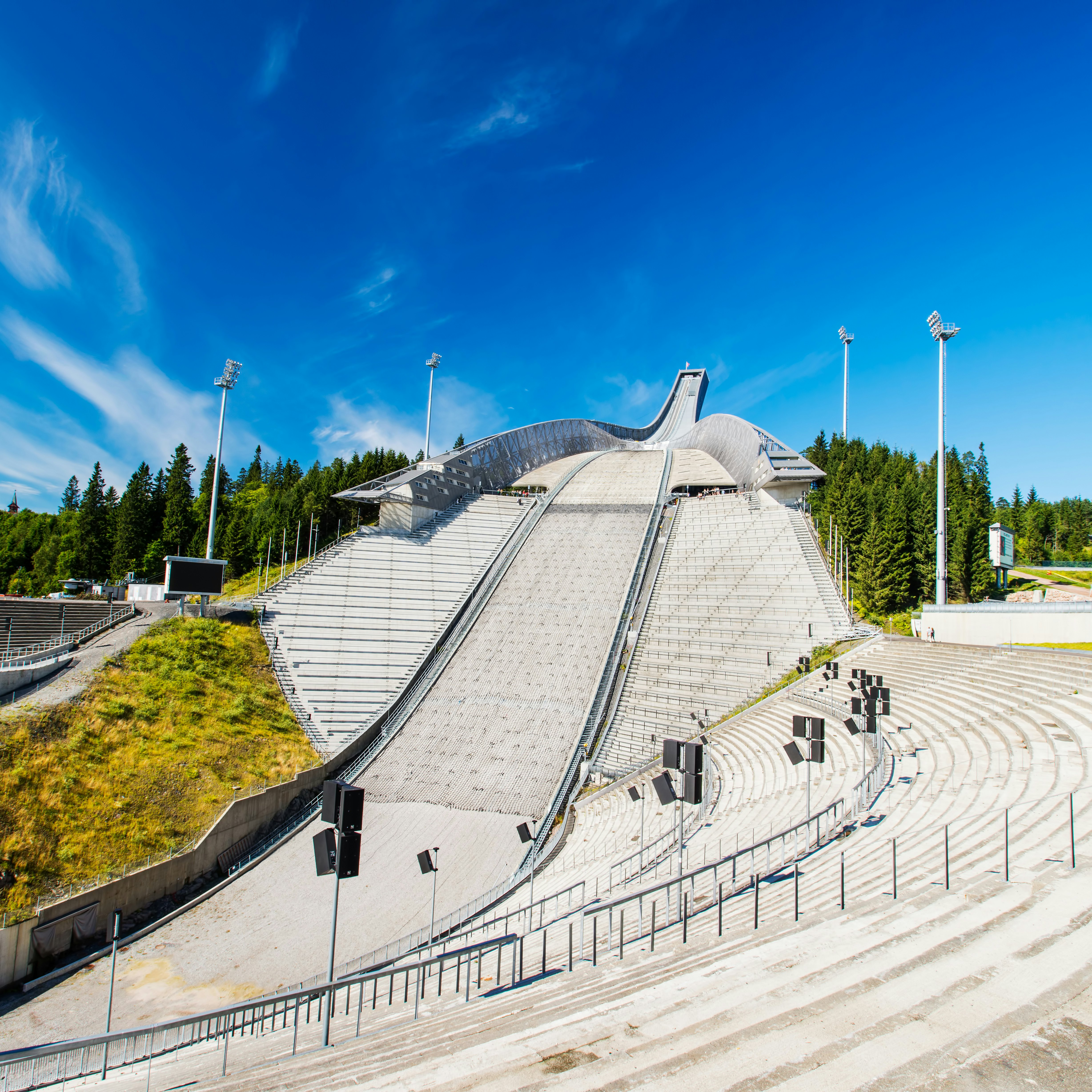 Holmenkollbakken Ski Jump located in Oslo, Norway.