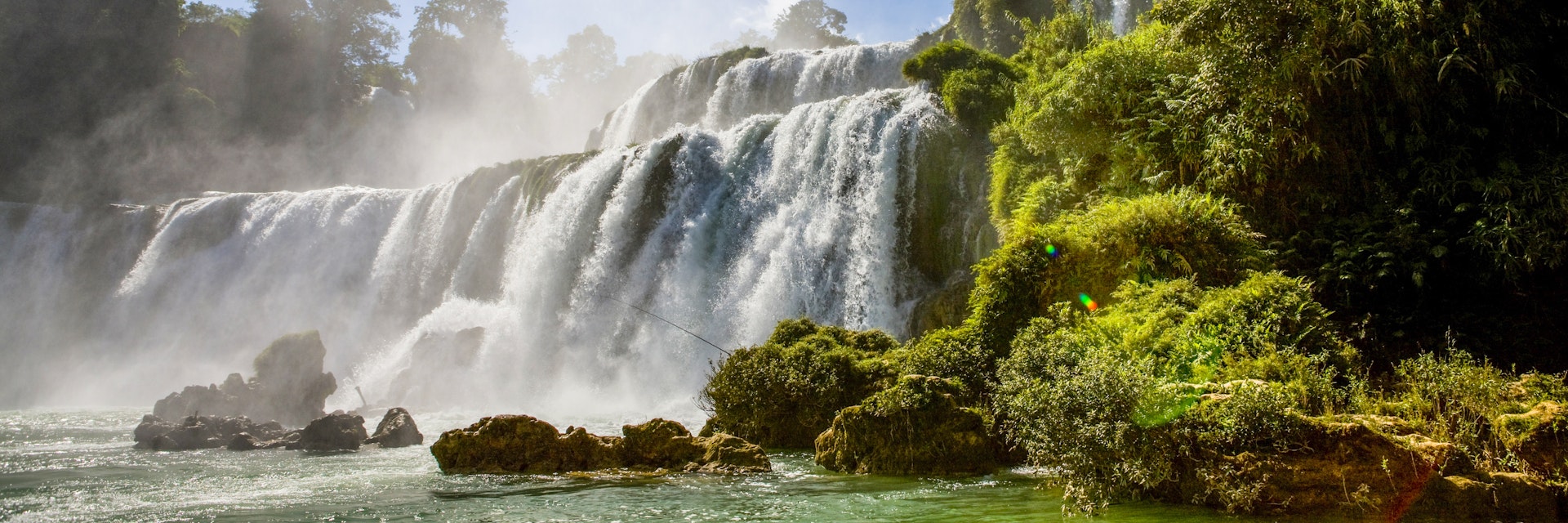 The Ban Gioc Waterfalls on the border with China, Cao Bang, Vietnam.