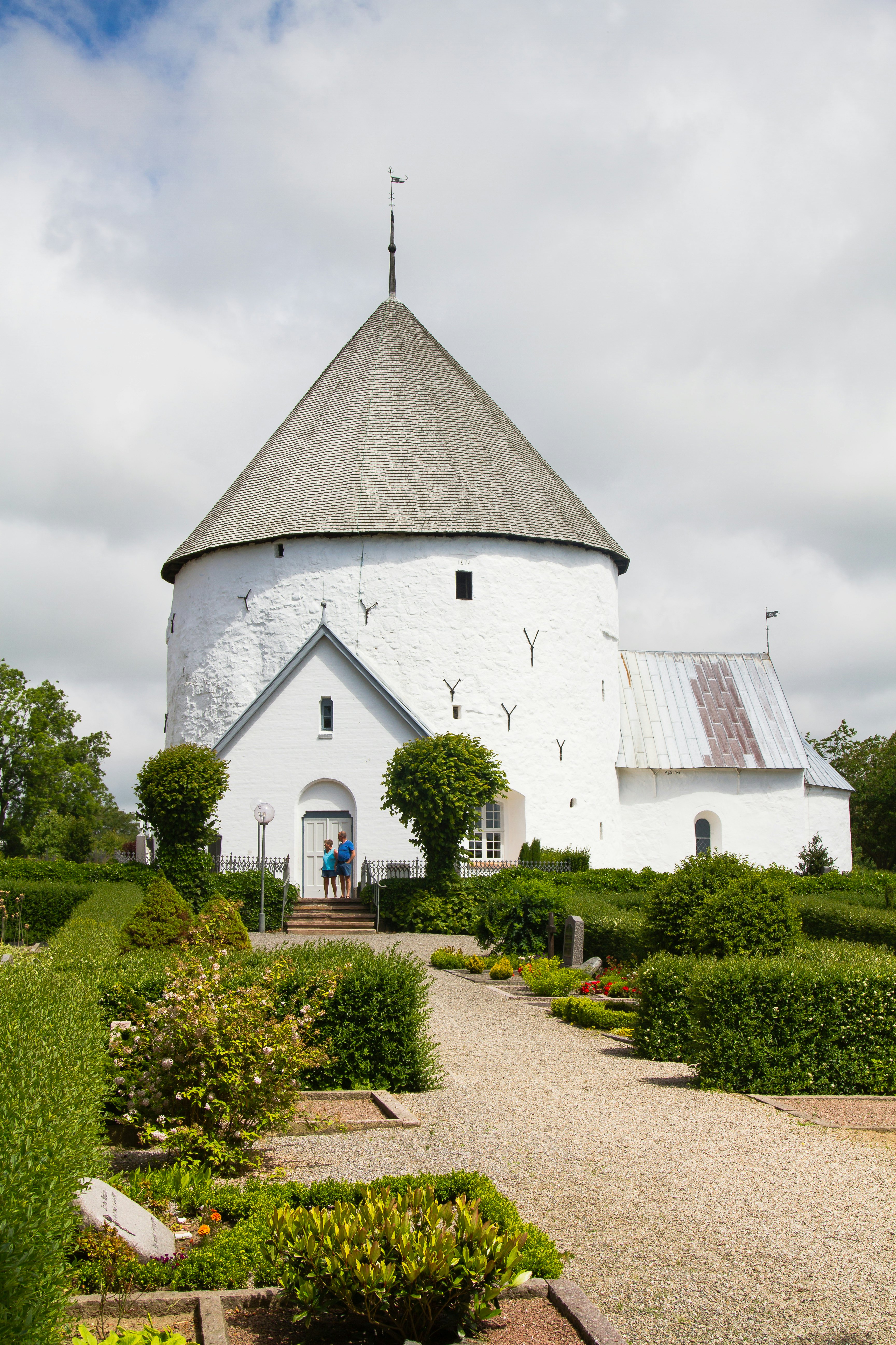 The church in Nylars, Bornholm island, Denmark, is the oldest "round church" on the island.