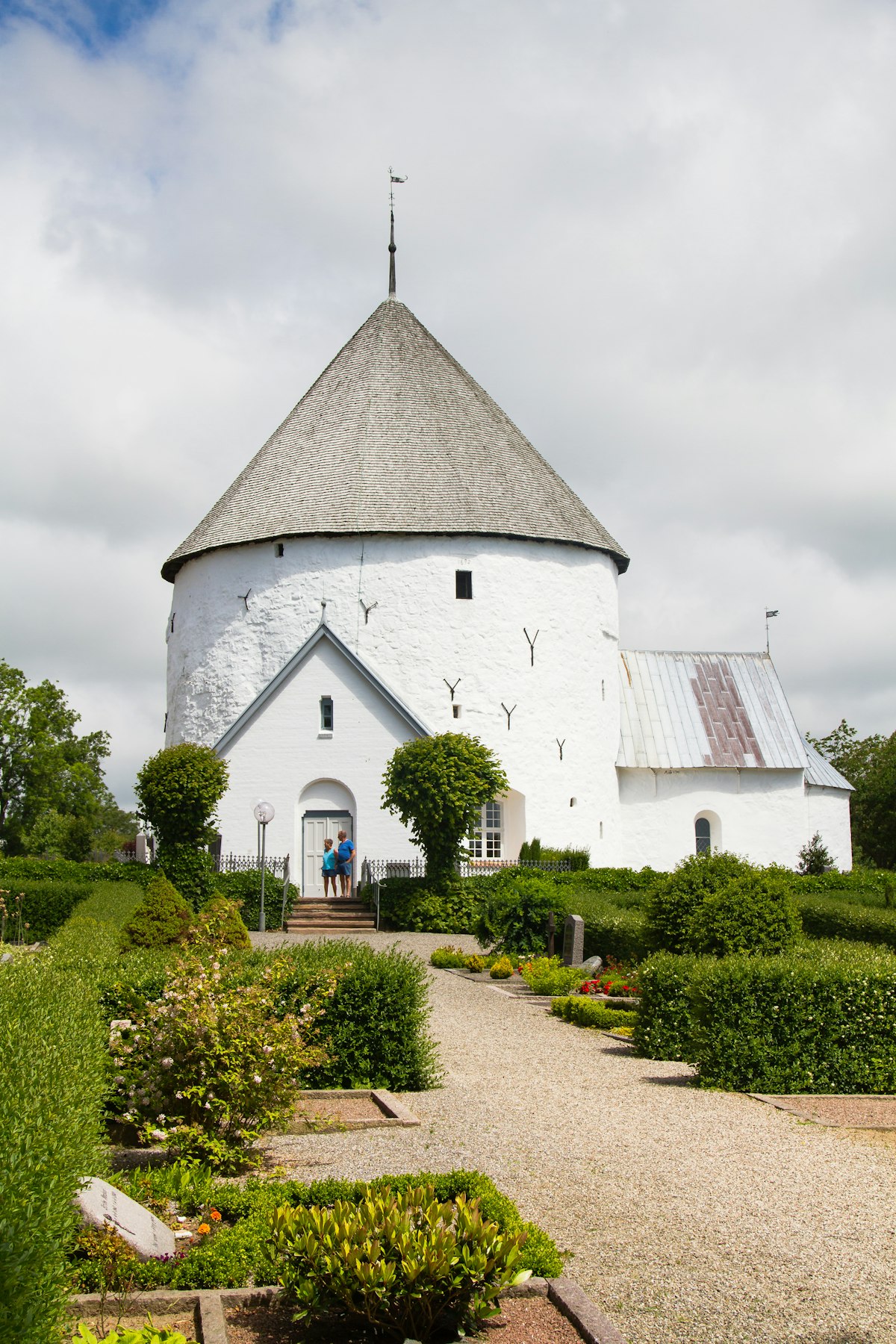 The church in Nylars, Bornholm island, Denmark, is the oldest "round church" on the island.