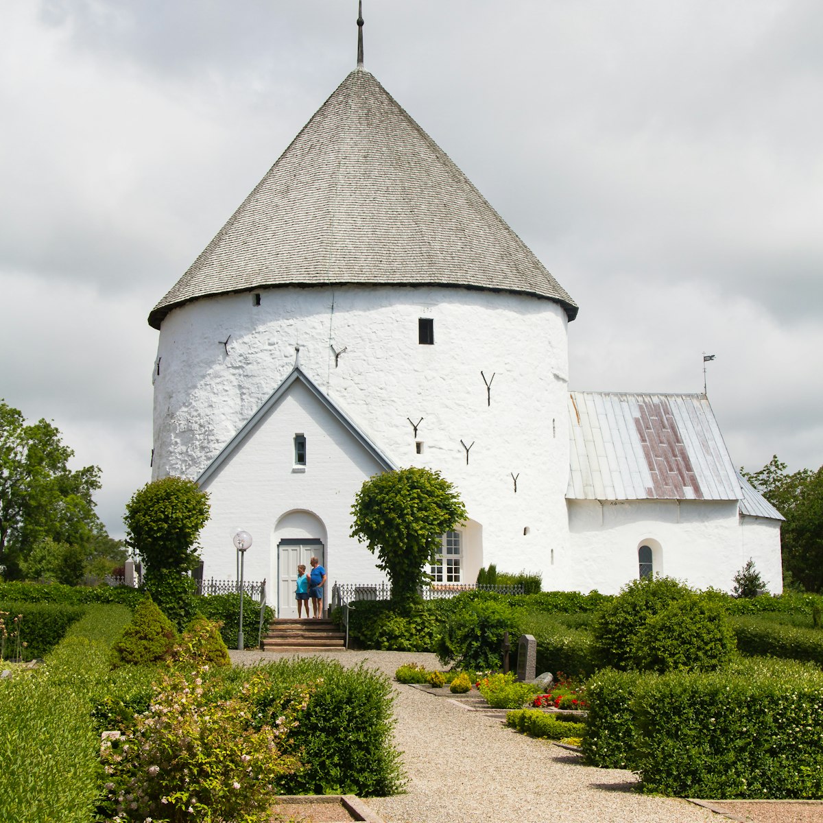 The church in Nylars, Bornholm island, Denmark, is the oldest "round church" on the island.