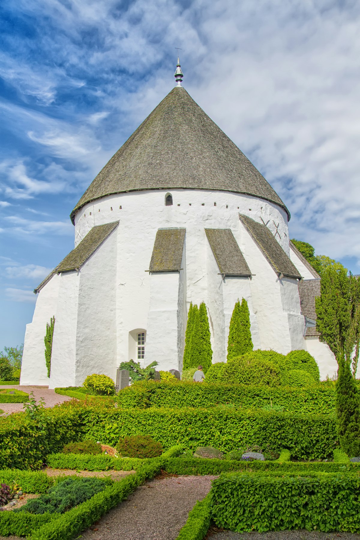 Round Osterlars church, Bornholm island, Denmark.