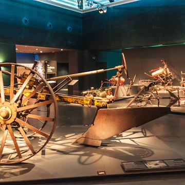 Interior of the Vivanco winery museum in Briones, La Rioja, Spain.