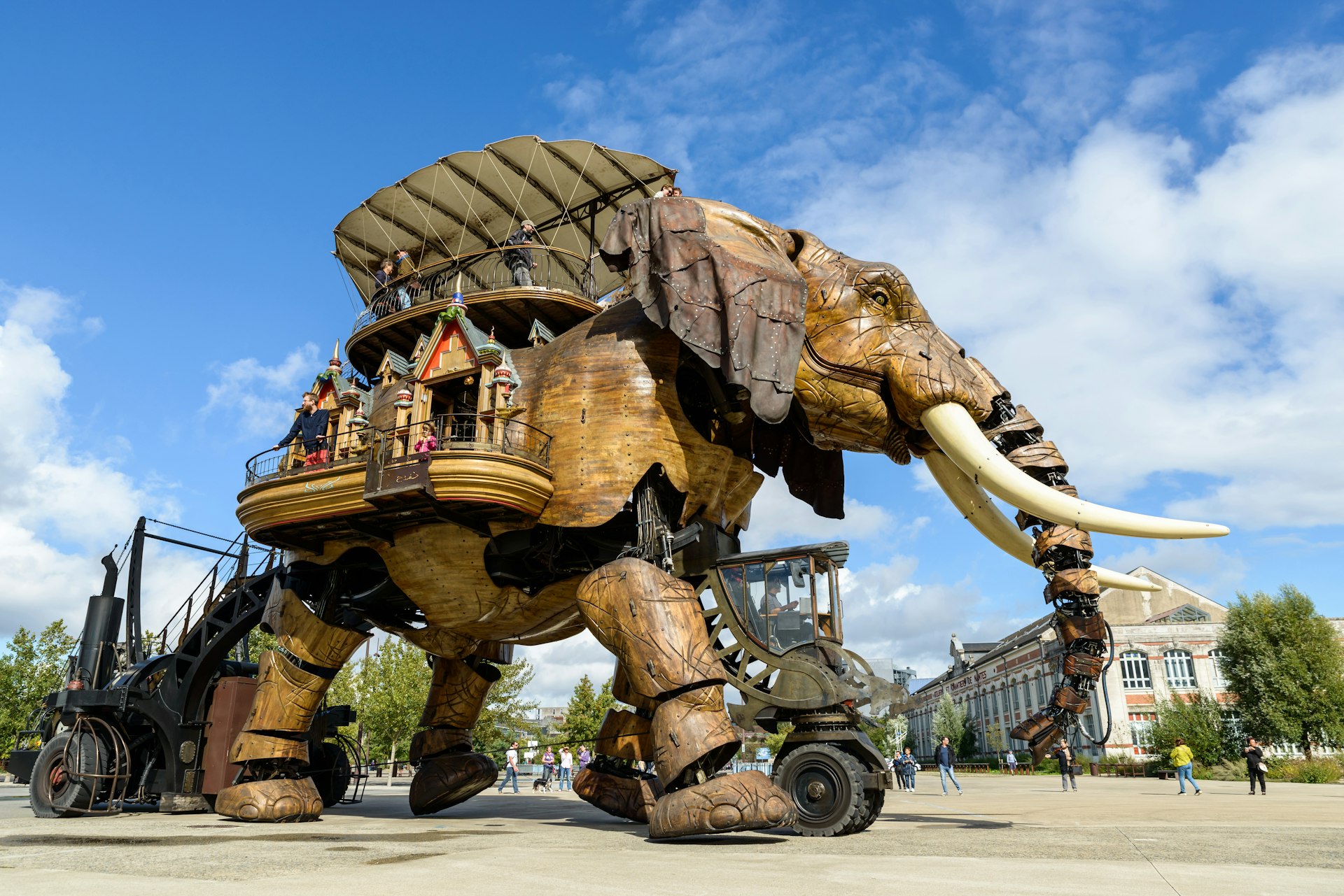 The Great Elephant with passengers aboard, one of the Machines of the Isle of Nantes.