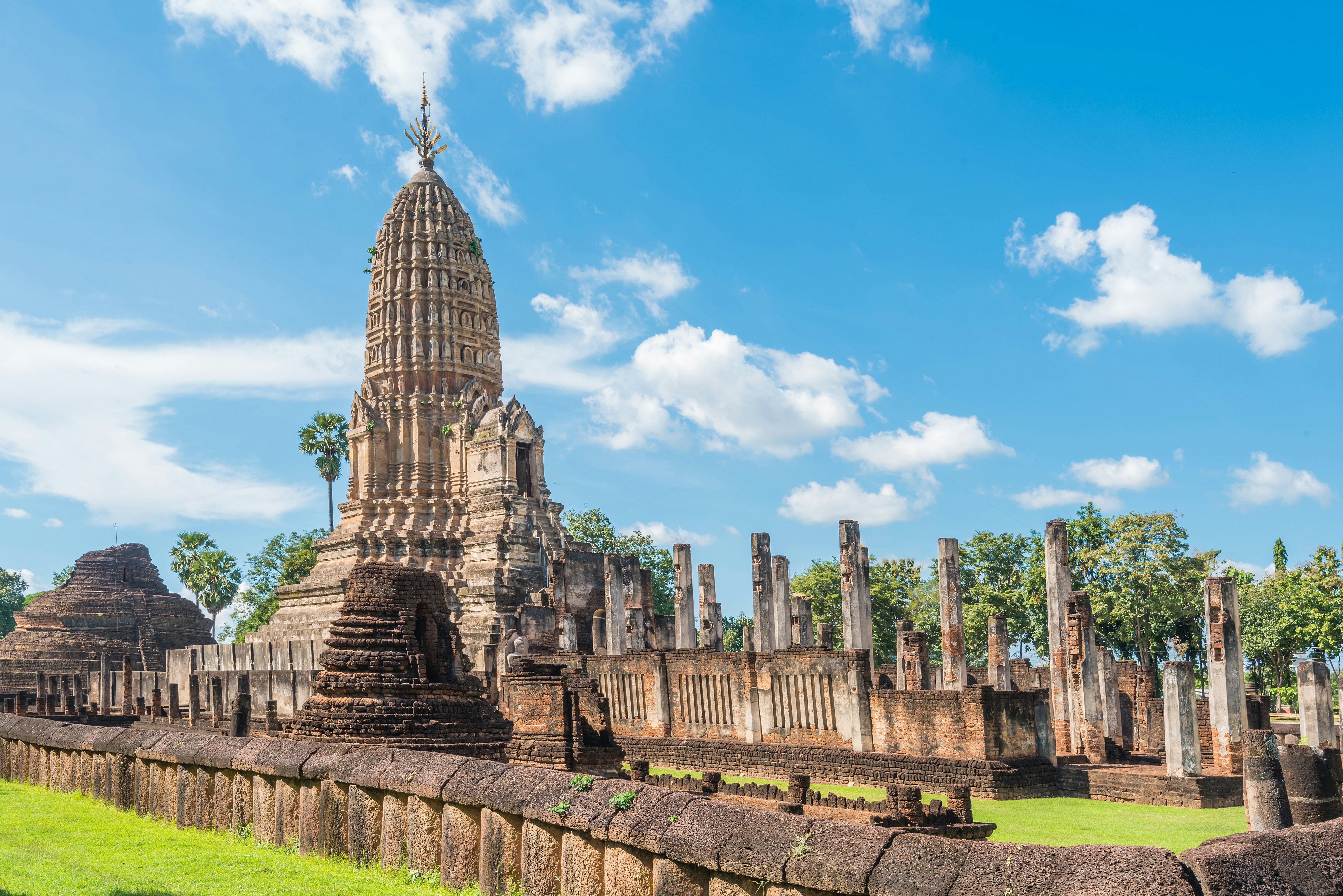 An ancient pagoda in Si Satchanalai Historical Park.