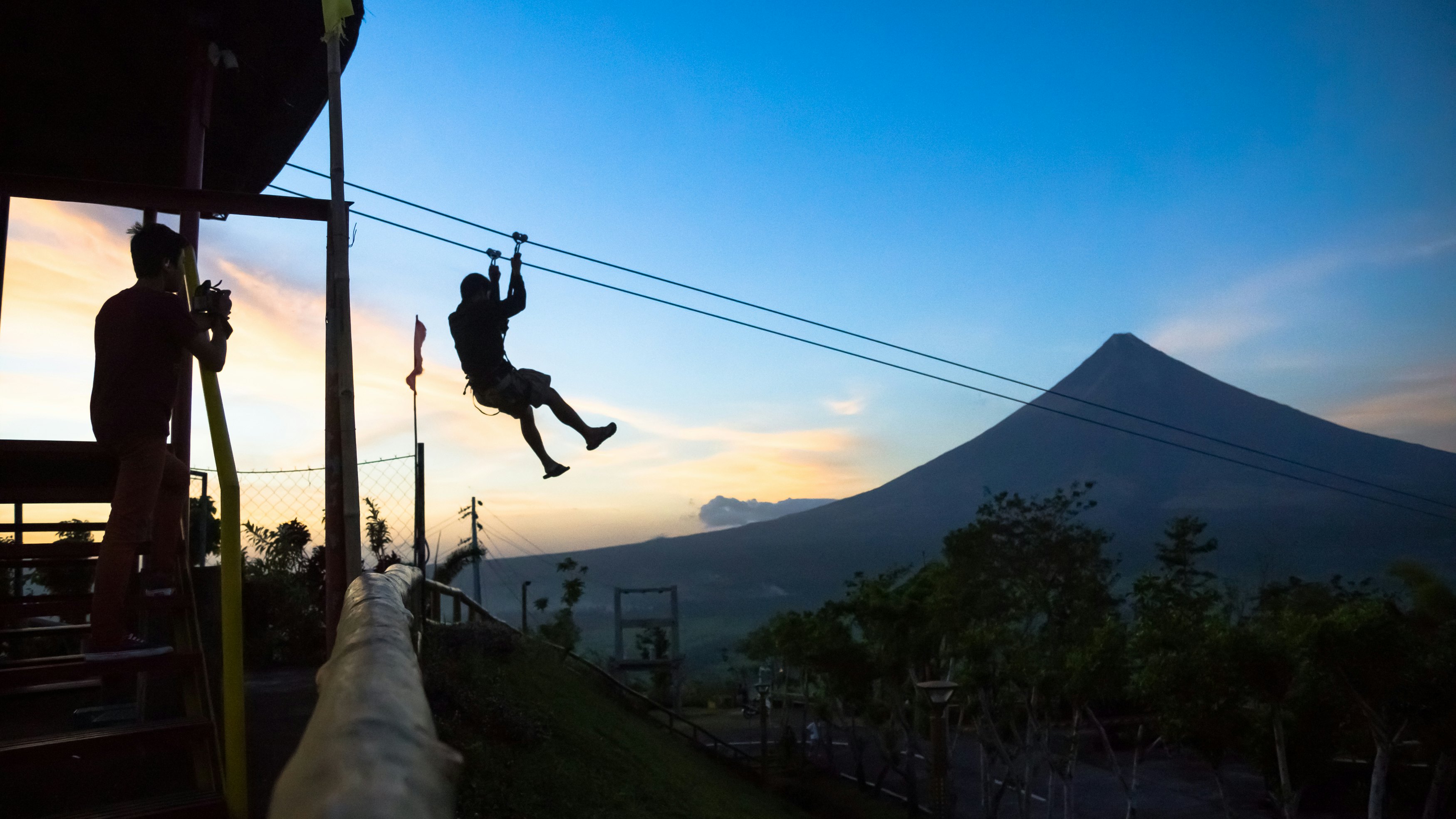 The zipline at Lignon Hill Nature Park.