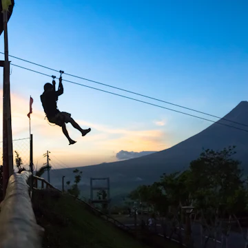The zipline at Lignon Hill Nature Park.