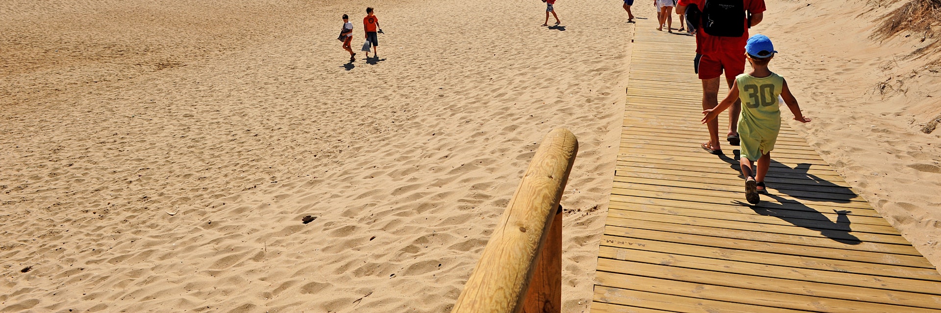 Wooden walkway to the beach of La Flecha del Rompido.