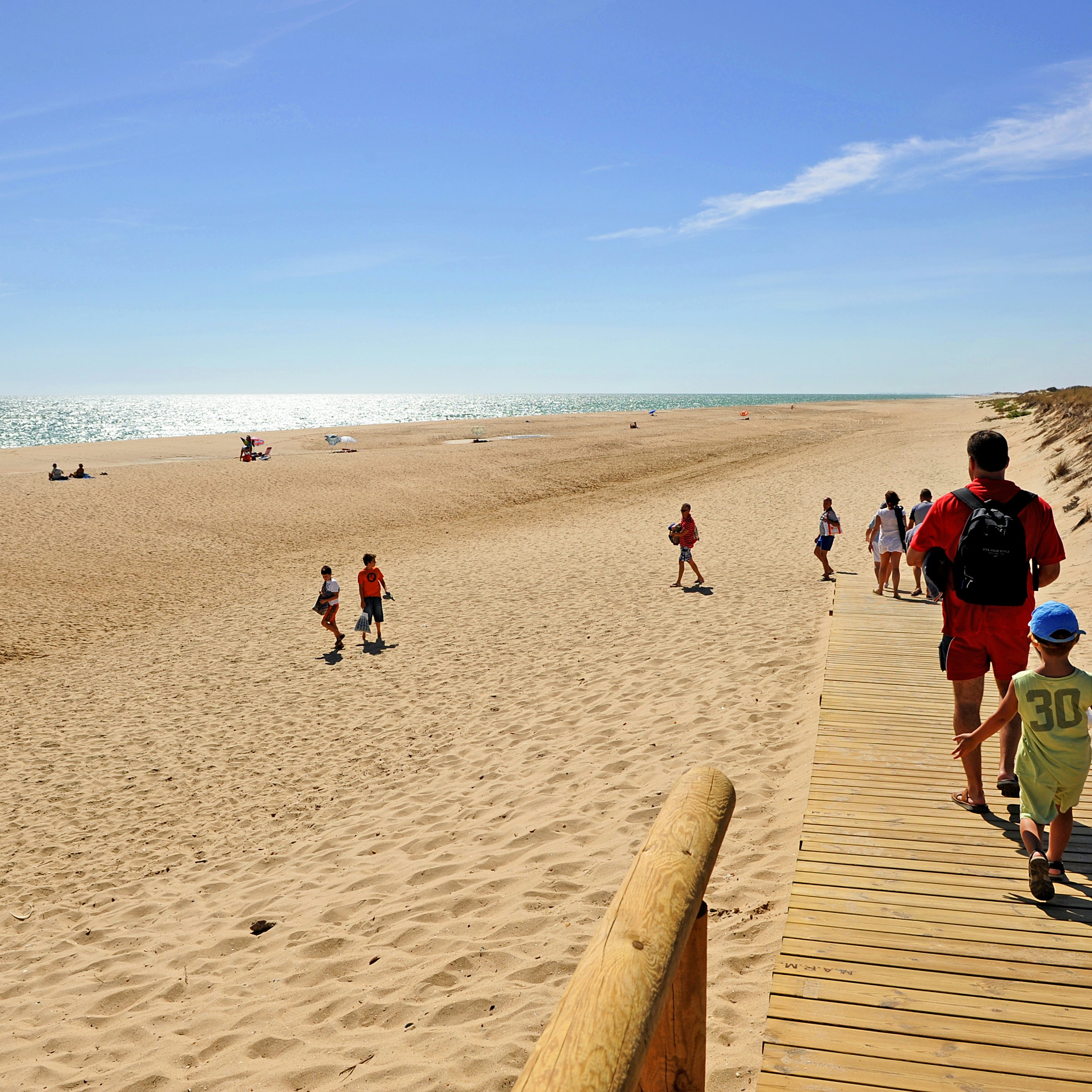 Wooden walkway to the beach of La Flecha del Rompido.