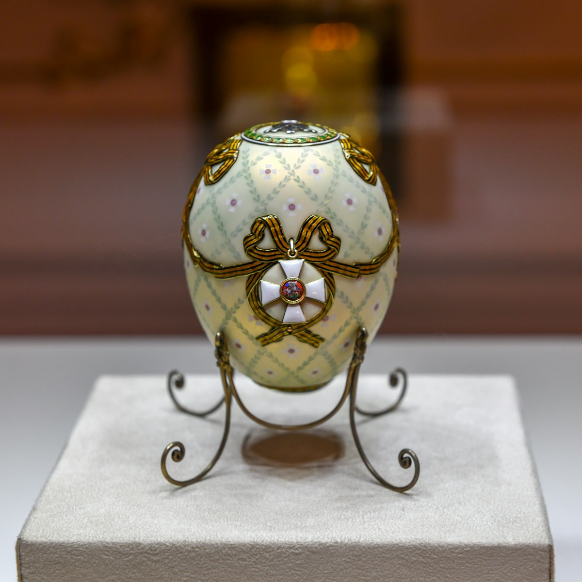 Faberge egg at the Faberge Museum in Saint Petersburg.