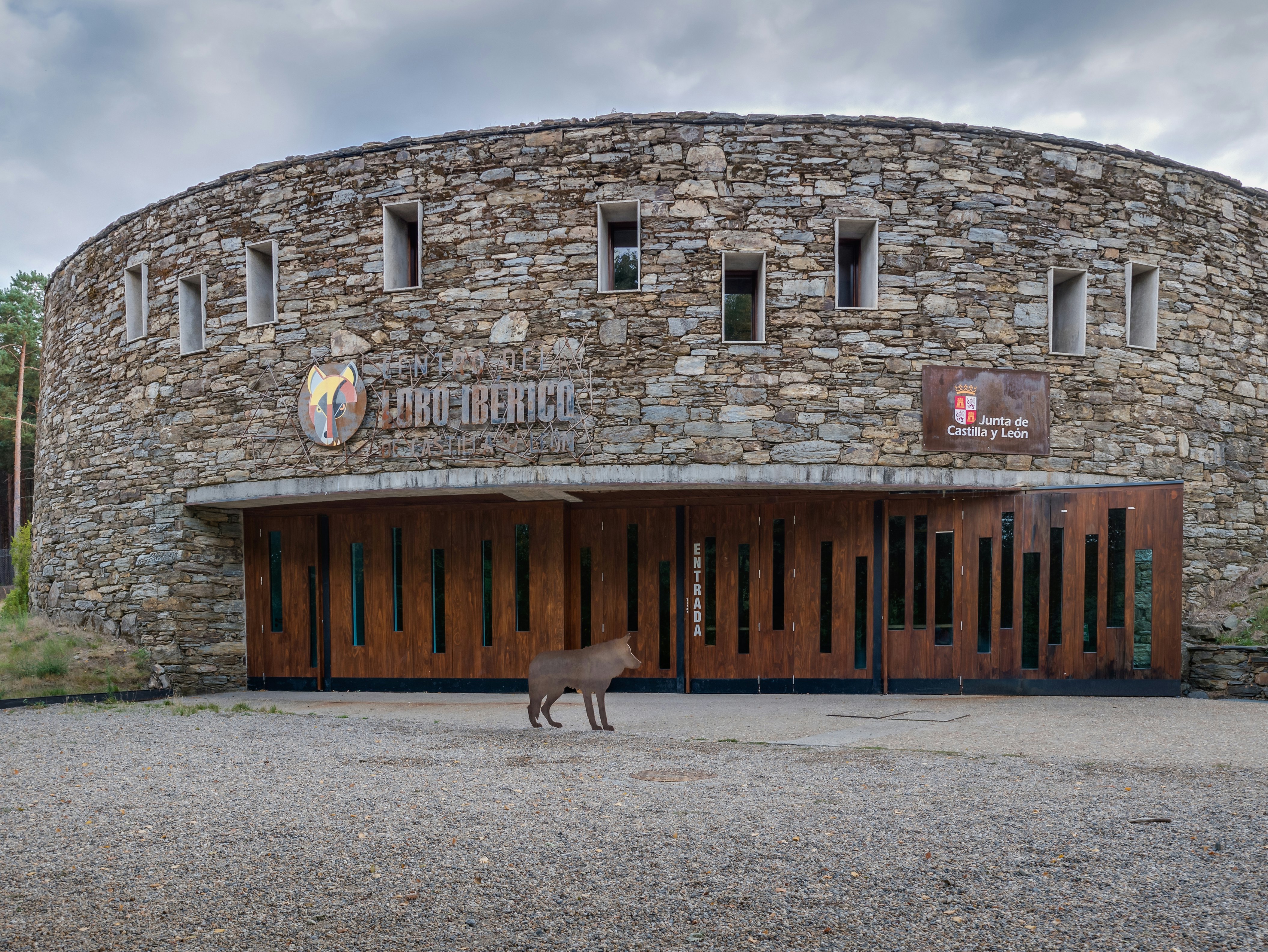 Main building of the Iberian Wolf Center, Robledo, Sanabria, Zamora, Spain.