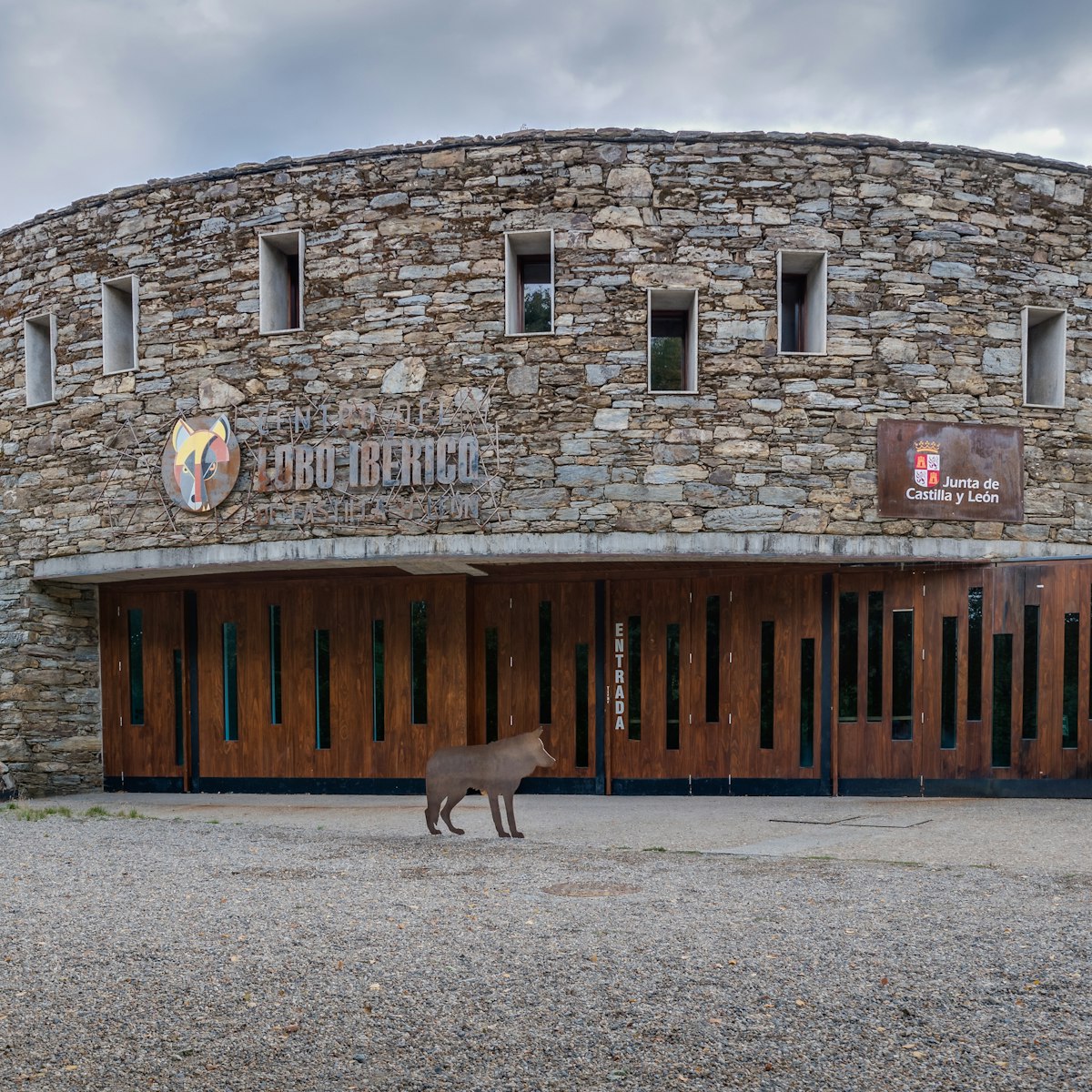 Main building of the Iberian Wolf Center, Robledo, Sanabria, Zamora, Spain.