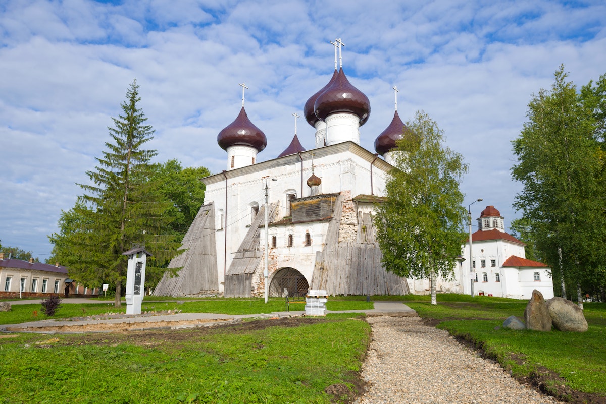 The Cathedral of the Nativity of Christ in Kargopol, Russia.