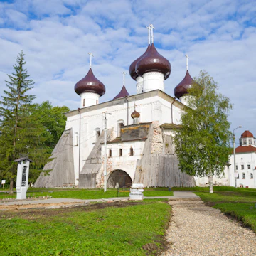 The Cathedral of the Nativity of Christ in Kargopol, Russia.