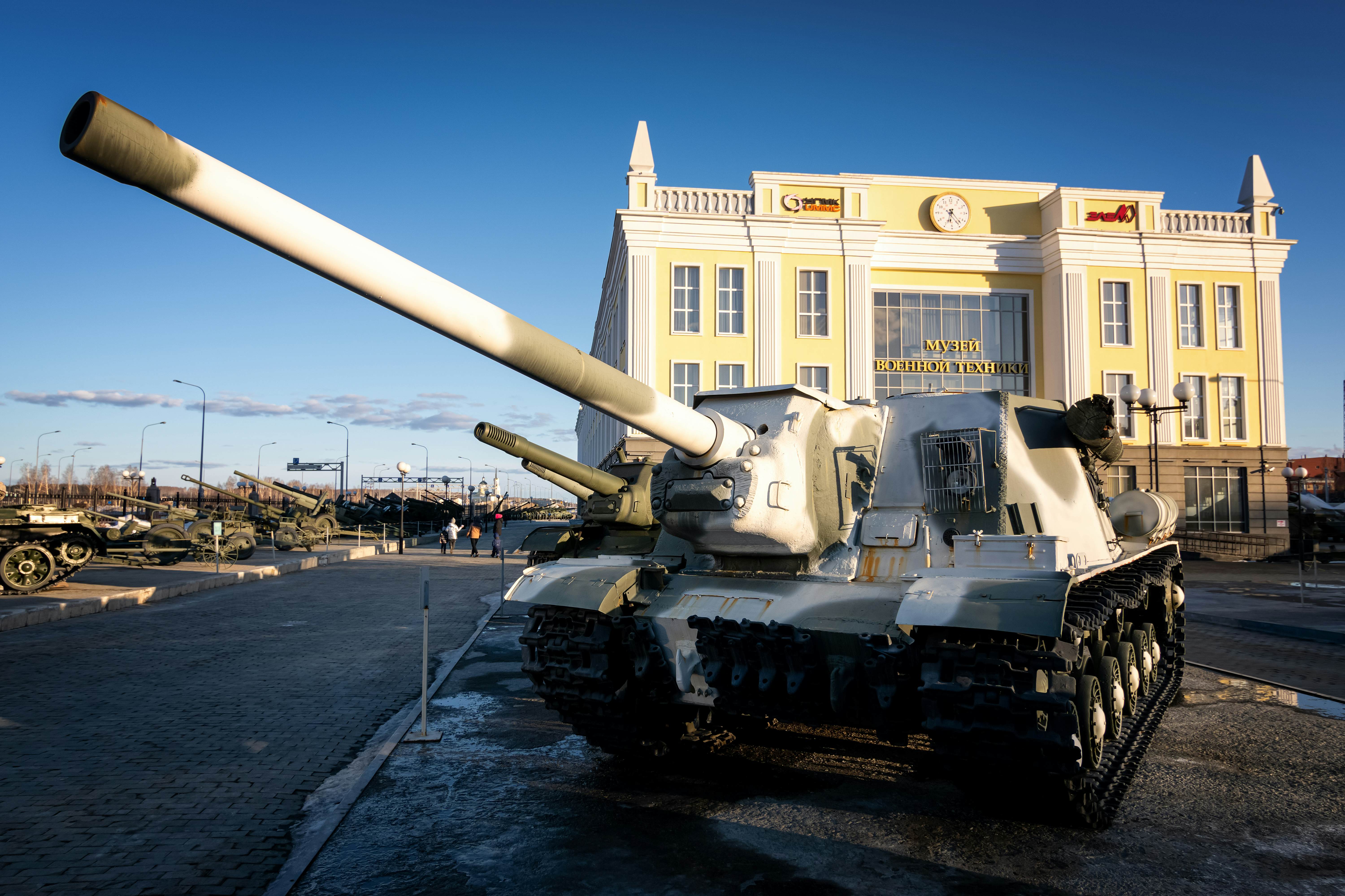 Military equipment-retro exhibit of the Military History Museum, Yekaterinburg, Russia.