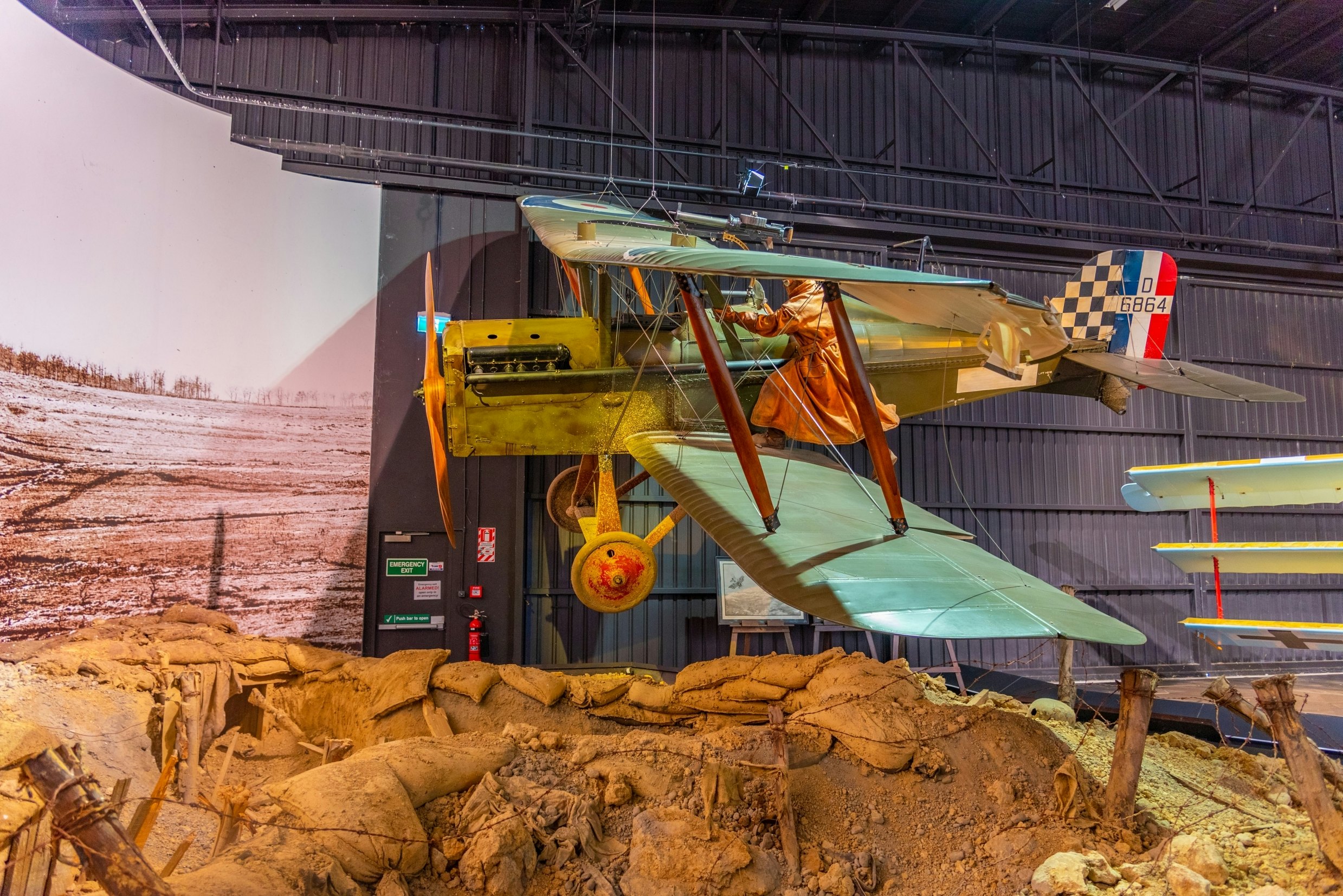Military aircraft from WWI at Omaka Aviation Heritage Centre in Blenheim, New Zealand.