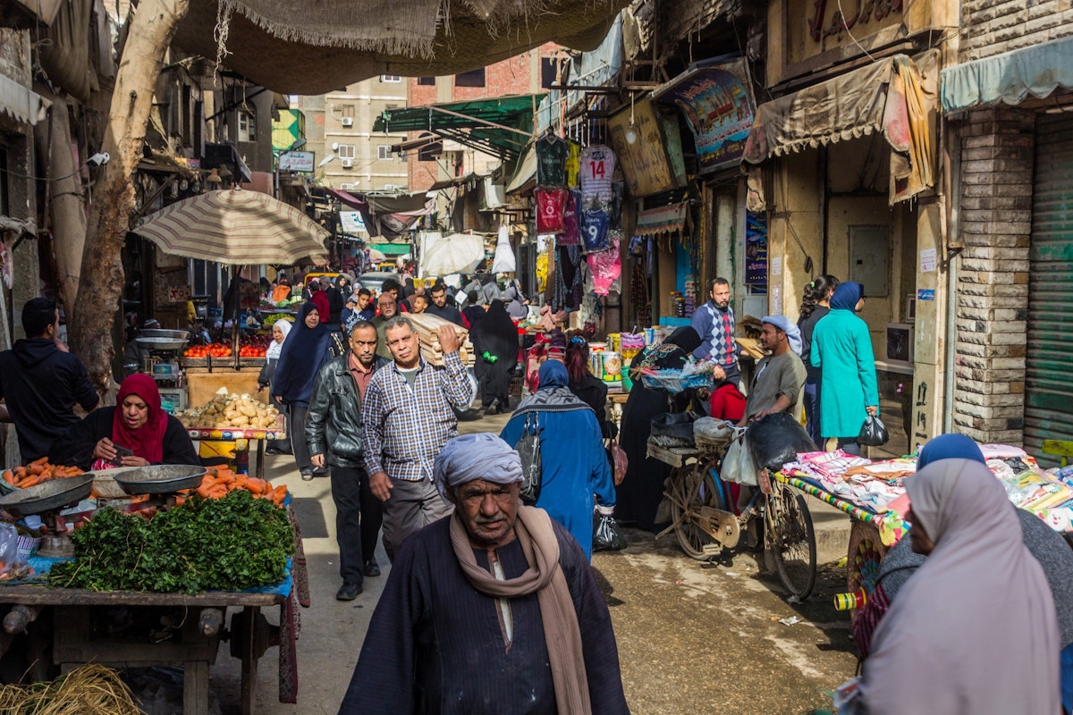 El-Khayamiya (Tentmakers) street in Cairo, Egypt.