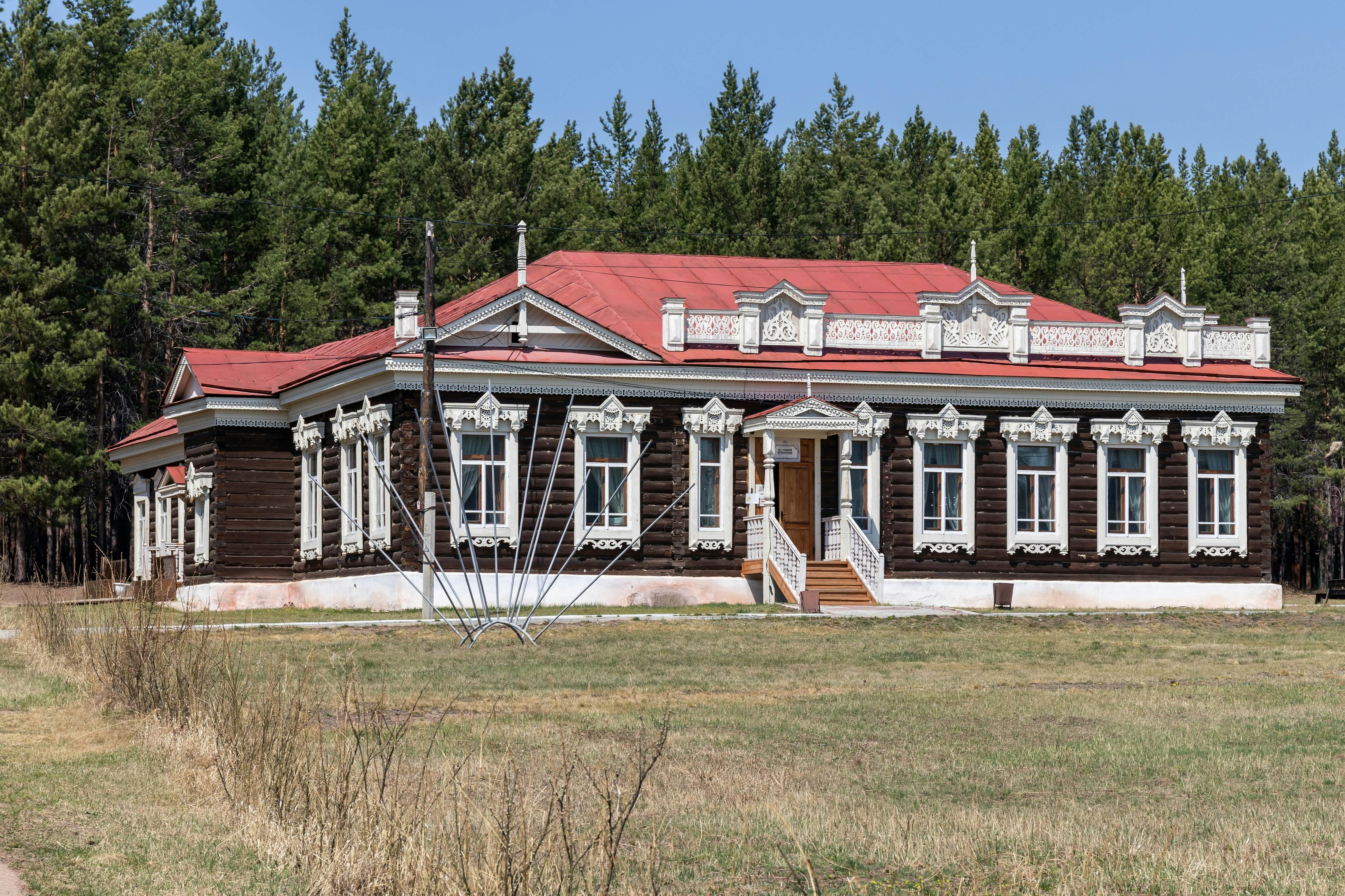 The house of the urban intelligentsia of the early late 19th early 20th century on the territory of the Ethnographic Museum of the Peoples of Transbaikalia, Ulan-Ude, Russia.