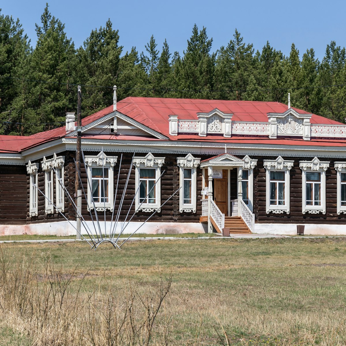 The house of the urban intelligentsia of the early late 19th early 20th century on the territory of the Ethnographic Museum of the Peoples of Transbaikalia, Ulan-Ude, Russia.