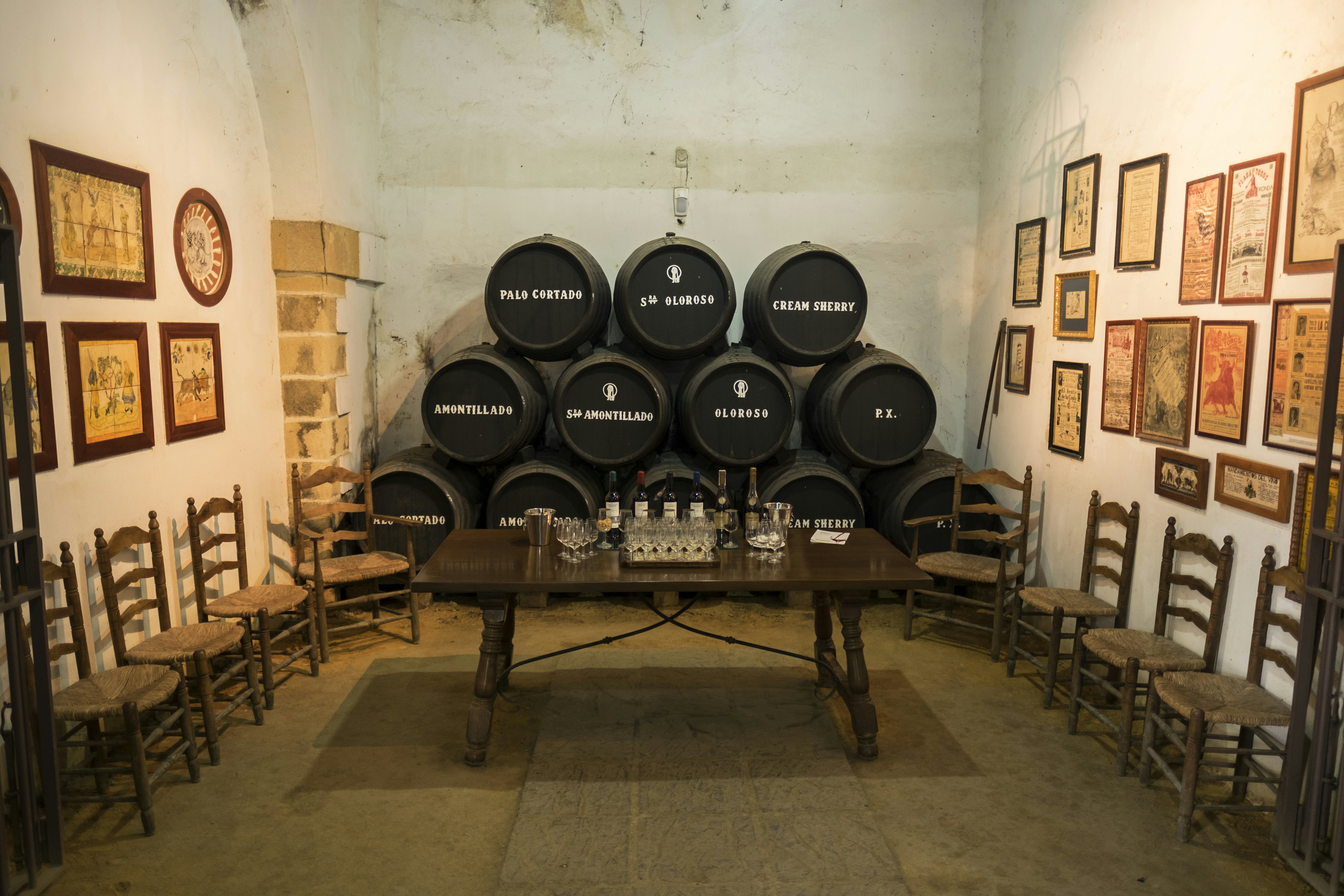 Tasting room in Bodegas Tradición, Jerez de la Frontera, Andalusia, Spain.