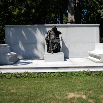 The grave of publisher Joseph Pulitzer in Woodlawn Cemetery in Bronx, NY.