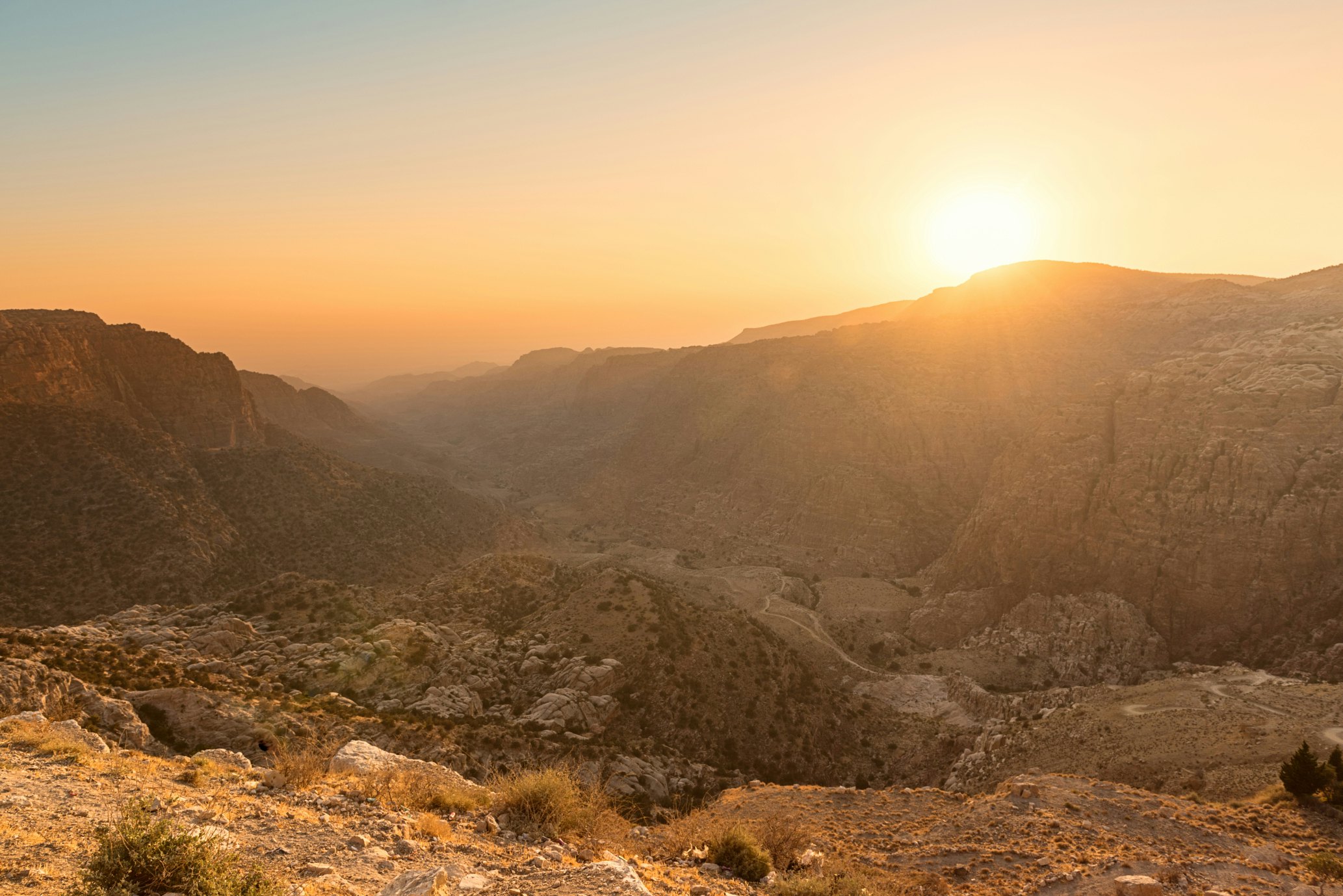 Dana Biosphere Reserve landscape at sunset from Dana historical village; Shutterstock ID 474783019; Your name (First / Last): Lauren Keith; GL account no.: 65050; Netsuite department name: Content Asset; Full Product or Project name including edition: Jordan 2017
adventure, arabic, arid, asia, biosphere, colored, dana, dry, east, explore, islamic, jordan, middle, mountain, natural, park, path, reserve, rock, sunset, travel, trekking, wild