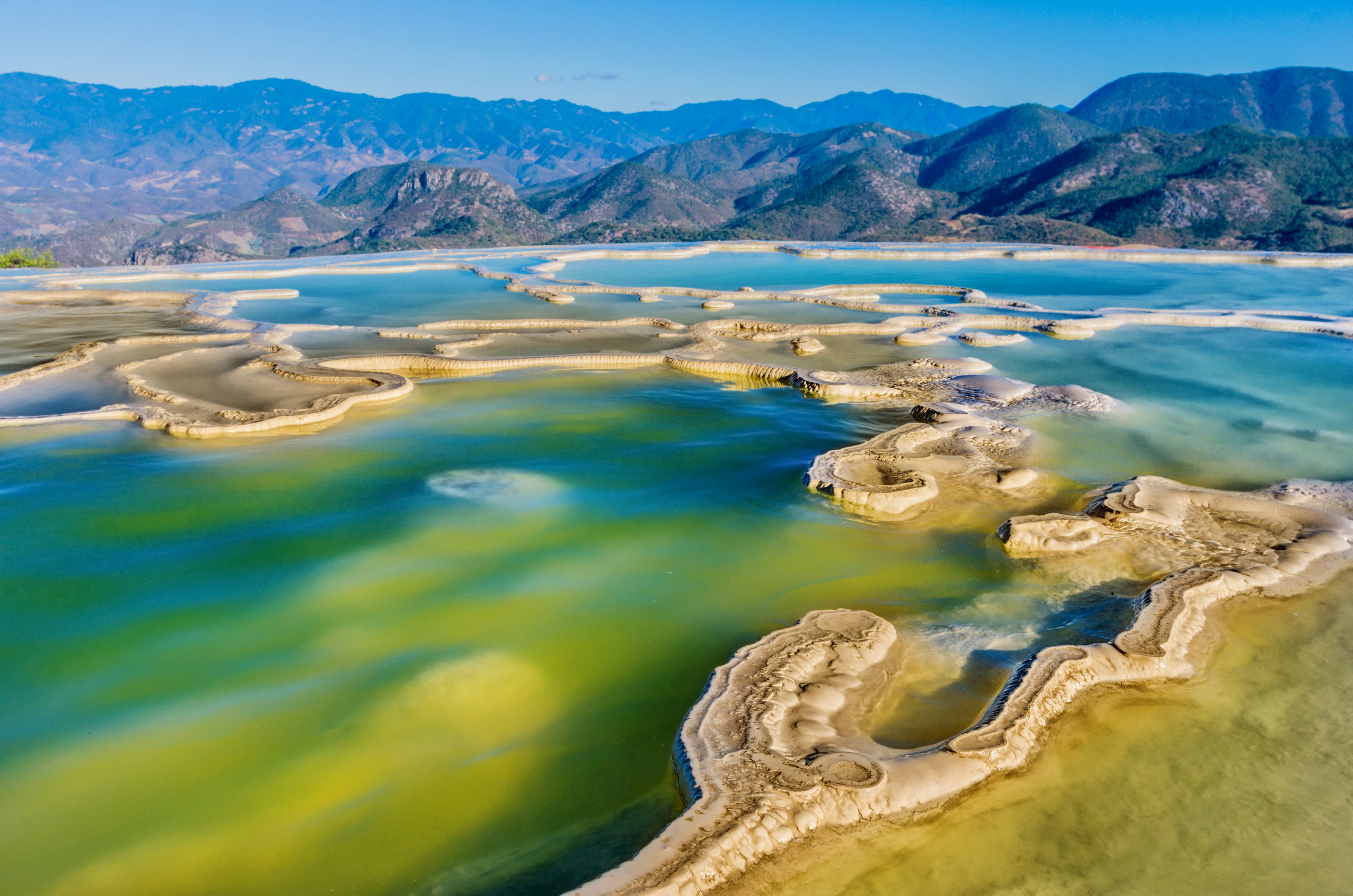 Hierve el Agua, thermal spring in the Central Valleys of Oaxaca, Mexico.
